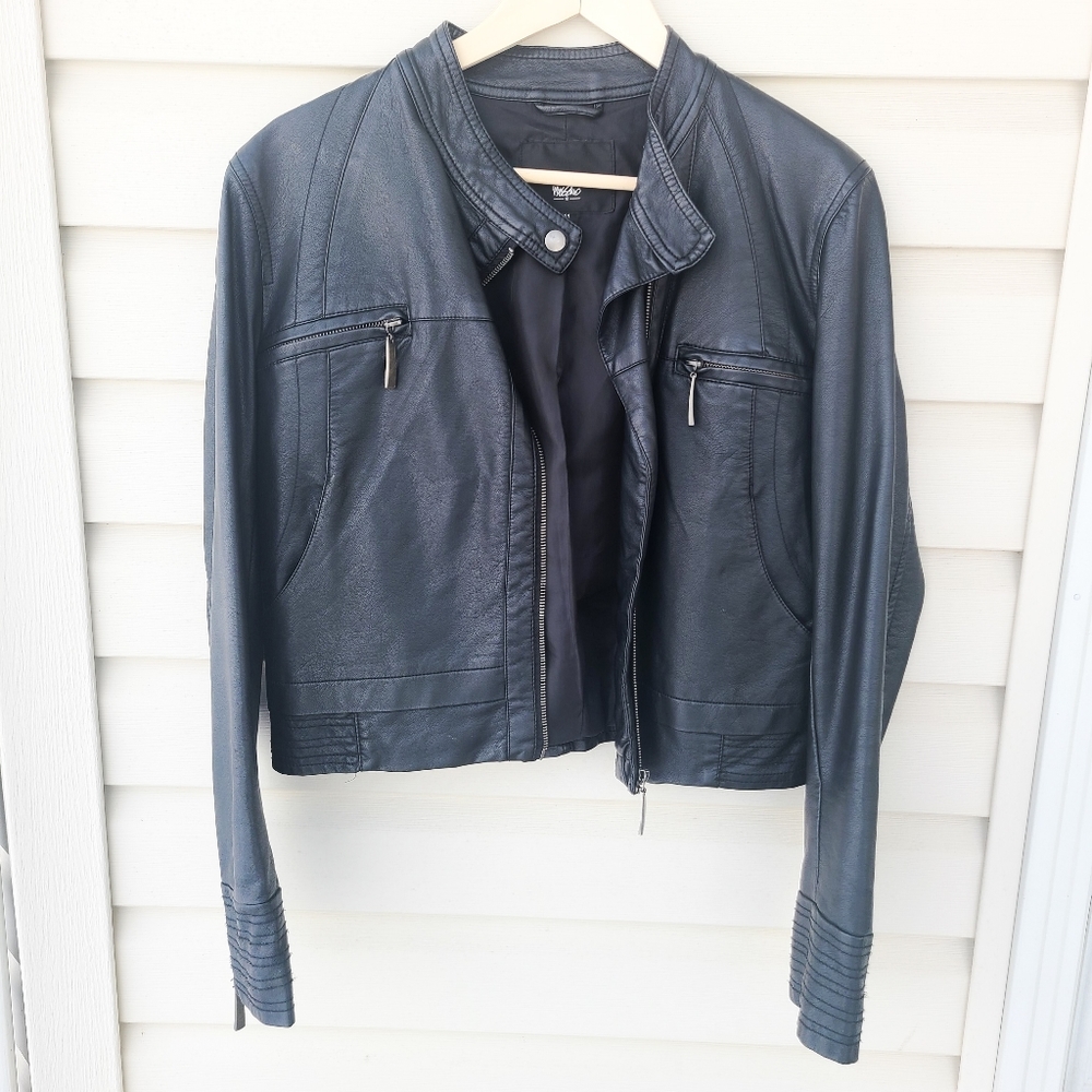 ➕Mossimo➕ Black Vegan Leather Moto Jacket